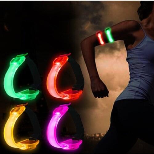 Night Cycling Running LED Armband Light Outdoor Sports Colorful Reflective Safety Belt Arm Strap Night Run Glowing Wrist