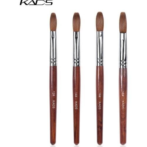 New Arrival Acrylic Nail Art Brush Poly Builder Gel Brush Red Wood Handle Pen Professional Manicure Brush Kolinsky Sable Pen