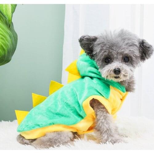 Pet Dog Clothes Funny Dinosaur Costumes Pet Coat Halloween Christmas Puppy Apparel For Small Cats Puppy Outfits Dog Jacket Coat