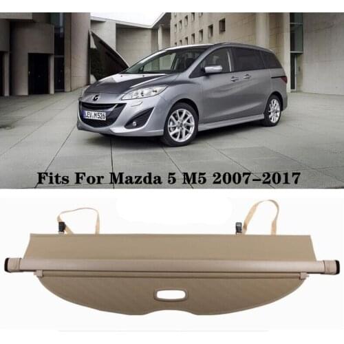High Qualit Car Rear Trunk Cargo Cover Security Shield Screen shade Fits For Mazda 5 M5 2007-2017(black, beige)