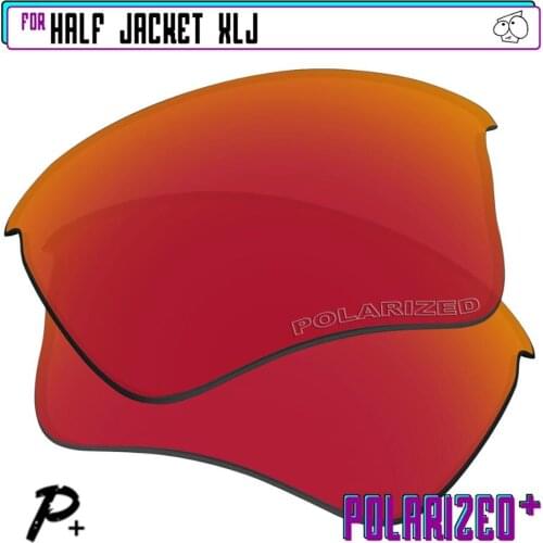 EZReplace Polarized Replacement Lenses for - Oakley Half Jacket XLJ Sunglasses - Red P Plus