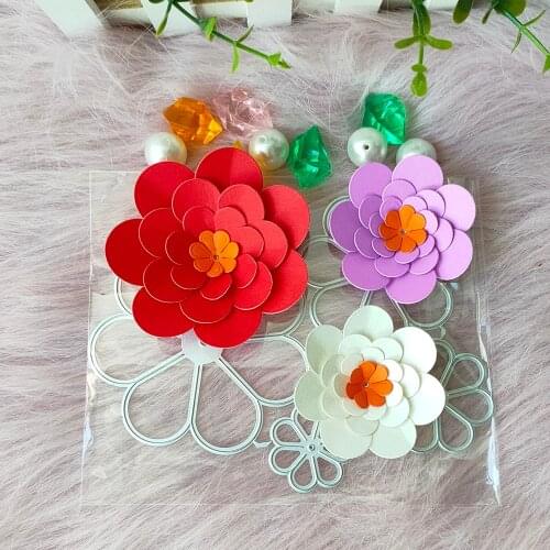 New Five layers of flowers metal cutting die mould scrapbook decoration embossed photo album decoration card making DIY handicra