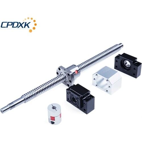 SFU1204 Set: SFU1204 Rolled Ball Screw C7 Length-900mm with End Machined + Ball Nut + Ball Nut Housing + Supporter for CNC