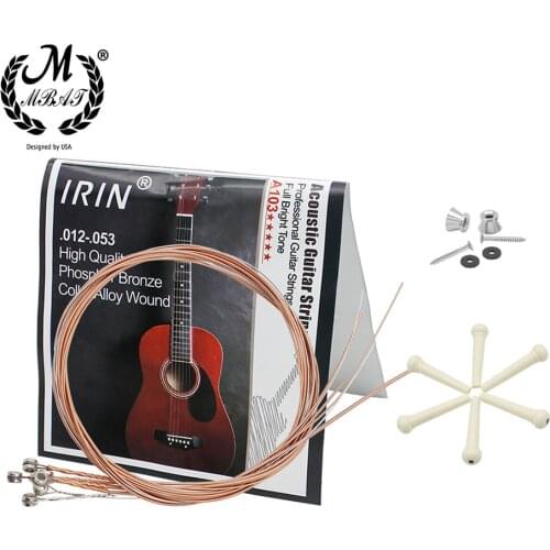 M MBAT A103 Acoustic Guitar Strings Alloy Stainless Steel Guitar Solid String Nail Suspender Strap Tail Instrument Accessories