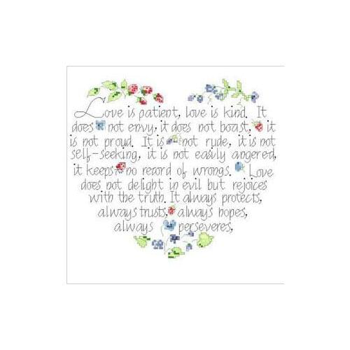 Embroidery Package Free Shipping Cross Stitch Kits Love Pledge Flower 00147