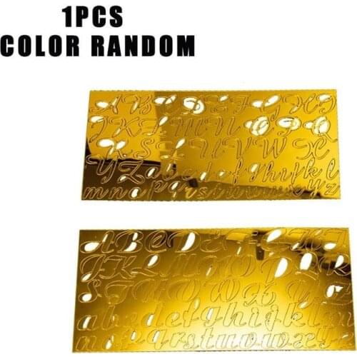 1pc Golden Acrylic Letter Alphabet Mould For Press Cake DIY Biscuit Cookies Letter Stamp Baking Cake Decor Tools Kitchen Gadgets