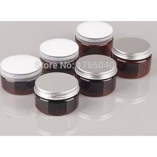 120g/ml Brown Plastic Cosmetic Bottle Pet clear cream Jar Bottle lotion Mask Bottle 100pcs/lot