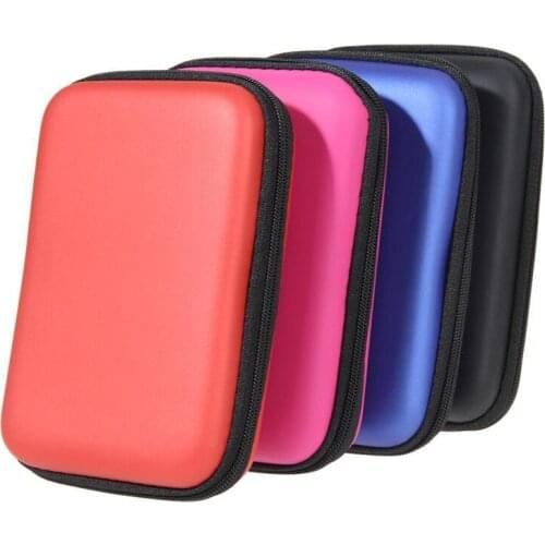 2.5 Hard Disk Case Portable HDD Protection Bag for External 2.5 inch Hard Drive/Earphone/U Disk Hard Disk Drive Case Black