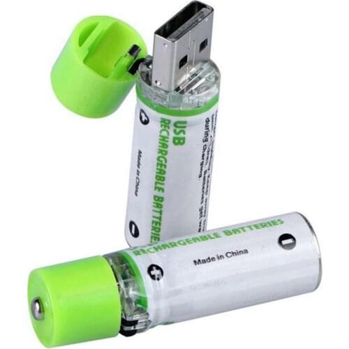 Portable 2Pcs Mini AA Battery Smart Nimh 1.2V 1450mAh Rechargeable Battery USB AA With Led Indicator Long Life