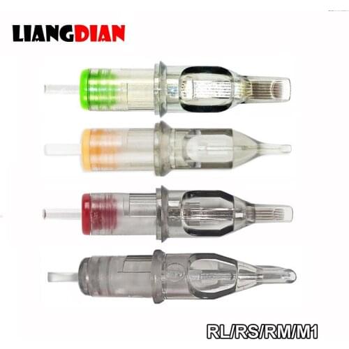 20pcs Disposable Sterilize Round Liner Tattoo Tatu Cartridge Needles For Permanent Lip Eyebrow Makeup Tattoo Rotary Pen Supplies