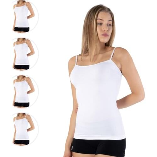 FORMeasy 4 Pack White Seamless Singlet