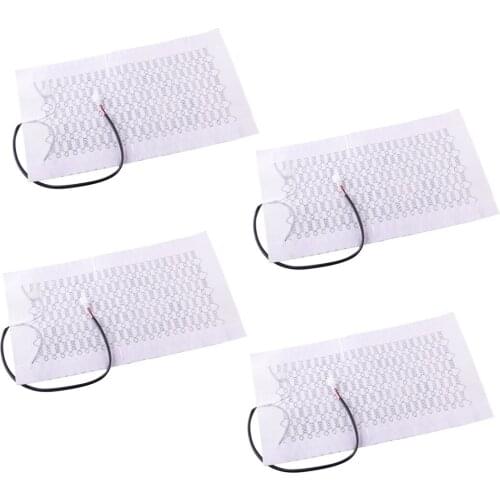 4Pcs 12V Car Carbon Fiber Seat Heated Warmer Pad Cushion With Hi-Off-Lo Switch Universal