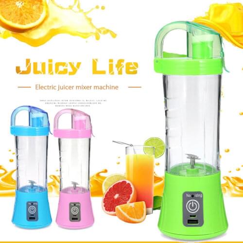 400ml Portable Blender Juicer Cup USB Rechargeable Electric Automatic Vegetable Fruit Citrus Orange Juice Maker Cup Mixer Bottle