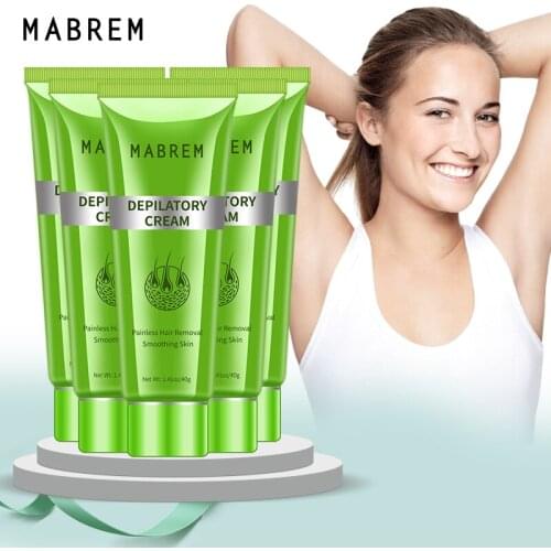 5PCS MABREM Hair Removal Cream Painless Hair Remover For Armpit Legs and Arms Body Care Depilatory Cream For Men Women Skin Care
