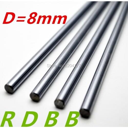 8mm linear shaft 100 150 200 250 300 350 400 450 500 600 mm Chromed Hardened Rod Linear Motion Shaft 3d printer parts