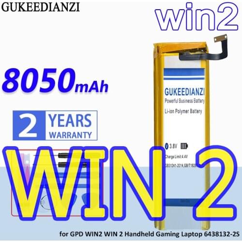 8050mAh GUKEEDIANZI High CapacityTablet Battery for GPD WIN2 WIN 2 Handheld Gaming Laptop 6438132-2S Bateria