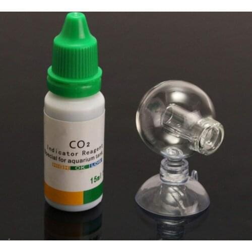 Aquarium CO2 Indicator Solution Fish Tank Liquid Test PH Long-term Monitor CO2 Bubble Counter For Plant