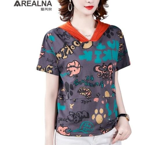 AREALNA Women's Hooded T-shirts