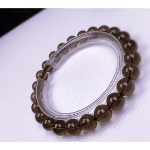 Brown Crystal Charm Bracelet 8mm Beads Pulseras Armband Handmade Men and Women With The Same Paragraph Birthday Gift