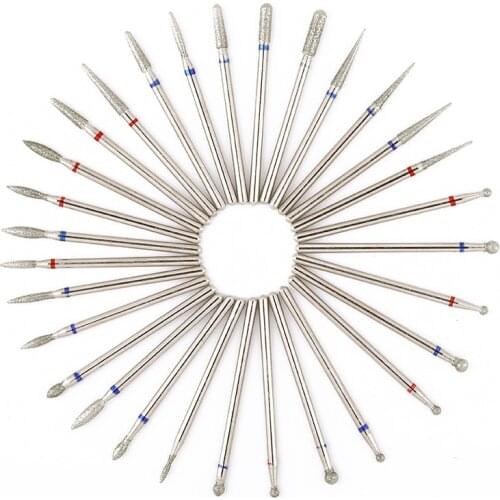 TP Nail Drill Bits Gel Cutter Polish Carbide Cuticle Clean Rotary Electric Manicure Pedicure Round Top Diamond Nail Drill Bit