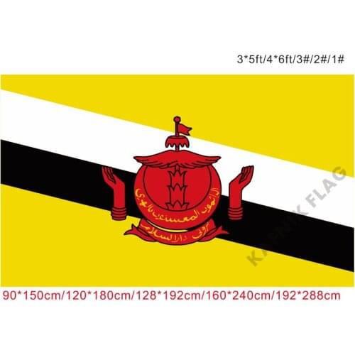 KAFNIK,free shipping 90x150cm/128*192cm/160*240cm/192*288cm big flags Brunei flag Banner for Indoor Outdoor Decorative