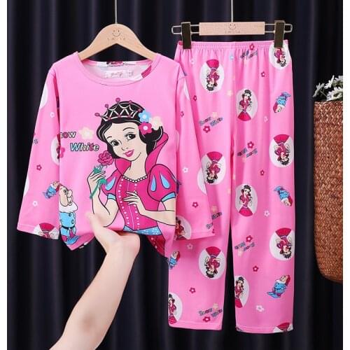 Disney Cartoon Kids Pajamas SET Sofia Snow White Clothing for Girls Children Pijama Sleepwear Spring and Autum Casual Homewear