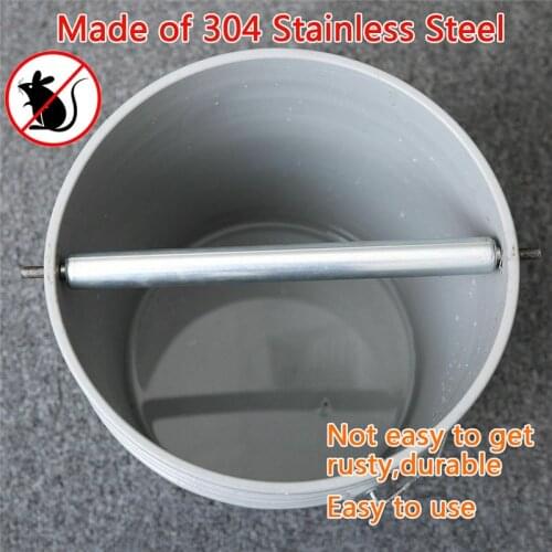 100% Brand new and high quality Stainless Steel Mice Rat Trap Mouse Killer Mouse Trap Log Grasp Bucket Spinning Roller