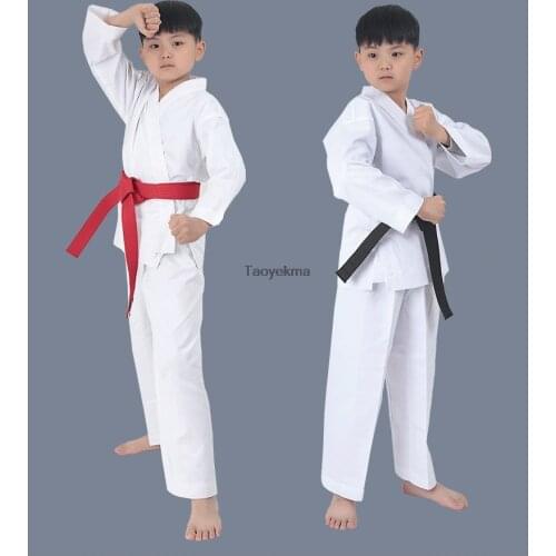 New Karate Clothes Taekwondo Costume Adult Childrens Judo Sports Training Suit Explosion Fitness Clothes Sports Taekwondo