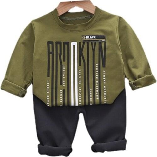 New Spring Autumn Baby Girls Clothes Suit Casual Children T-Shirt Pants 2Pcs/Sets Toddler Sports Boys Clothing Kids Tracksuits