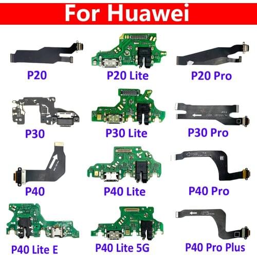 New USB Flex Cable Dock Connector Charging Port Charger Board For Huawei P10 Plus P20 Pro P30 P9 P8 lite 2017 P40 Lite Pro Plus