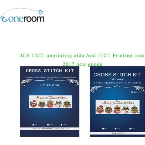 Oneroom Similar DIM DMC hristmas Owls Counted Cross Stitch Cartoon 11CT 14CT Cross-Stitch Kit Handmade Embroidery Needlework