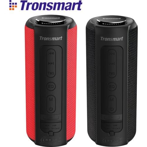 Original Tronsmart T6 Plus Bluetooth Speaker 40W Portable Column Deep Bass Soundbar IPX6 Waterproof Power Bank Function Siri