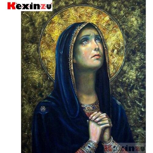 Full square/round diamond embroidery Religious believer prayer 5D DIY diamond painting cross stitch home decoration gift Y1515