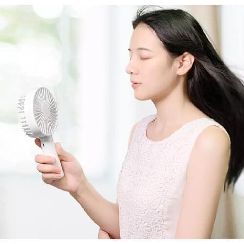 YOUPIN Qualitell Portable Handheld Fan Three wind speeds USB rechargeable Handheld vertical dual-use Mini Cooling Fan