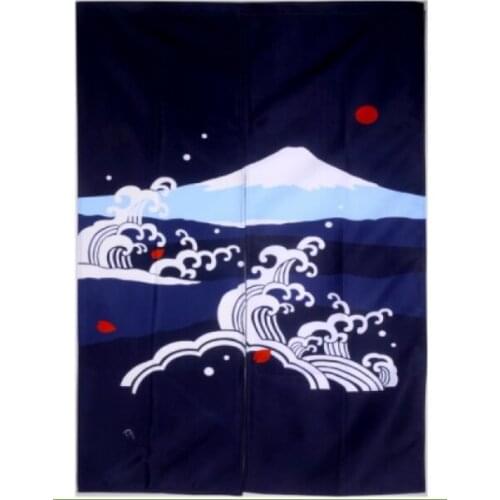 Customized Accept) Korea/Japan/China Sushi Restaurant Kitchen Hanging Doorway Cloth Curtain-FUJI Mountain(85x140cm)