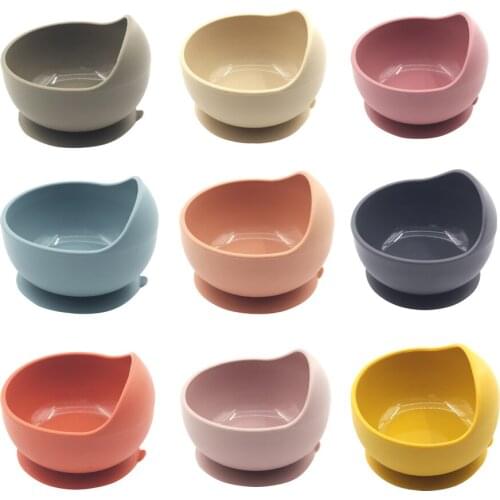 Silicone Baby Feeding Bowl Spoon Kids Tableware Spill-Proof Suction Children Self Feeding Dishes Silicone Plate Baby Accessories