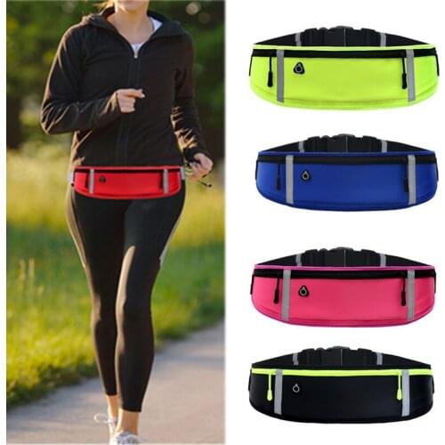 Foldable Unisex Bags Waterproof Hiking Camping Running Key Phone Holders Travel Belly Waist Money Belt Zip Storage Waist Bags