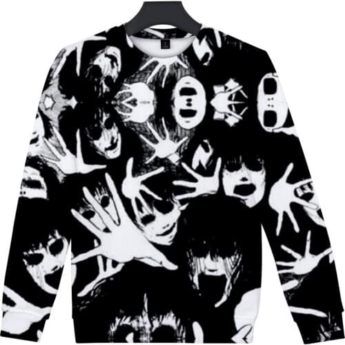3D Round Neck Sweater Junji Ito 3D New Print Women And Men Casual Warm Clothes Slim Spring K-pops Sweatshirts Womens Clothing