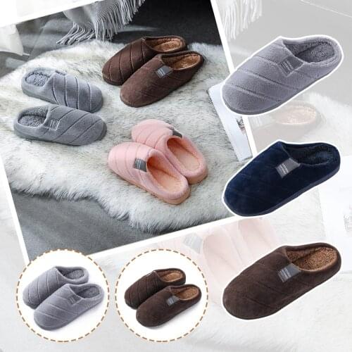 Winter Warm Home Slipper Men Shoes Cute Bow-knot Warm Cotton Soft Indoor Slipper Plush Home Slippers Flip Flops Zapatillas Mujer