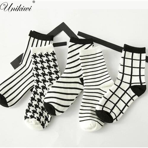 UNIKIWI Womens Black Socks