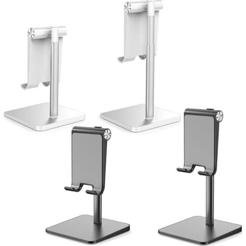 Universal Metal Desktop Tablet Mount Bracket Telescopic Cellphone Stand Holder Adjustable Angle