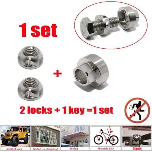 Security Anti Theft Screws Nuts M6 M8 M10 M12 304Stainless Steel Mountain Bike Awning Screw cap For Car Styling LED Lights