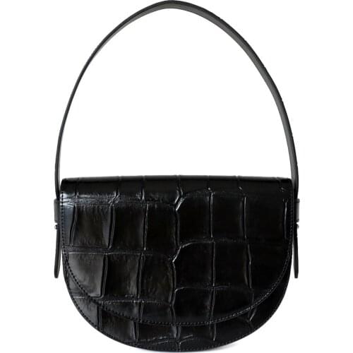 Ladies Crocodile Shoulder Crossbody Bag Blue Luxury Women Bags 2021 Brand Designer Saddle Bag Genuine Leather Vintage Handbags