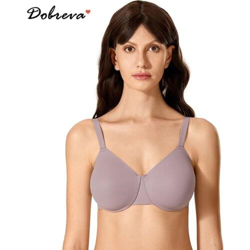 Womens Full Coverage Seamless Bralette Unlined Comfort Underwire Bra Plus Size B-G Cup
