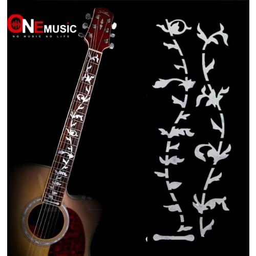 10 Pcs Guitar Fret Inlay Stickers Tree Of Life Fretboard Decals For Acoustic Electric Guitarra Fret Neck Colourful Abalone