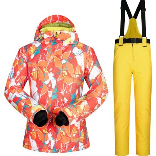 -35 Degree Women Ski Suit Snowboard Jacket Pants Outdoor Windproof Waterproof Super Warm Camping Climbing Female Winter Sets