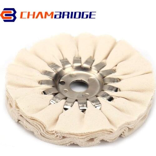 5" Airway Polishing Buffing Grinding Wheels White Cotton 125*16mm 16 Plys Metal Polishing Disc Abrasive Tool for Bench Grinder