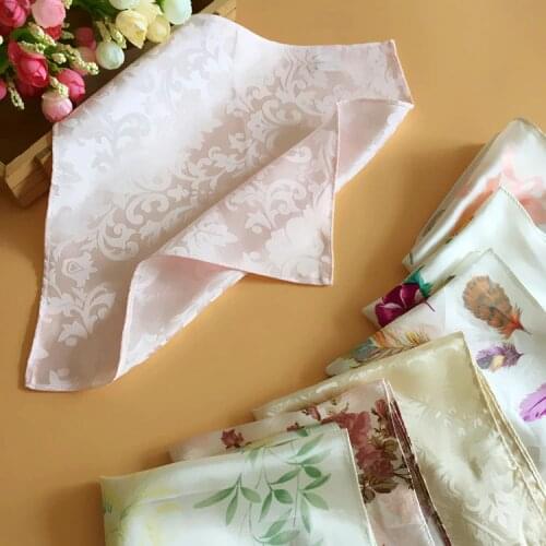 5pcs/lot Mulberry silk handkerchief pocket beauty handkerchief towboats squareinto