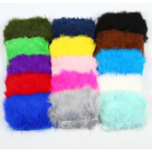 8-10cm Turkey Plumas Lace Ribbon Fluffy Dyed Feathers Fringe Trim Plumes Crafts Decro For Skirt Apparel Dress Clothing 1m