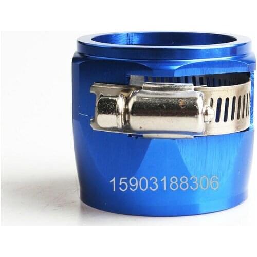 AN-6 AN6 Alloy Aluminum Fuel Hose Clamp Finisher AN & NPT Adapter HEX FINISHERS